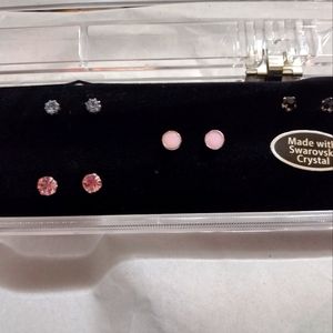 Women earrings pierced. Swarovski Crystal